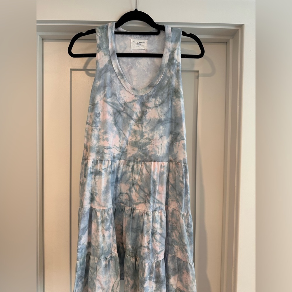 Sol Angeles Blue and White Tie-Dye dress